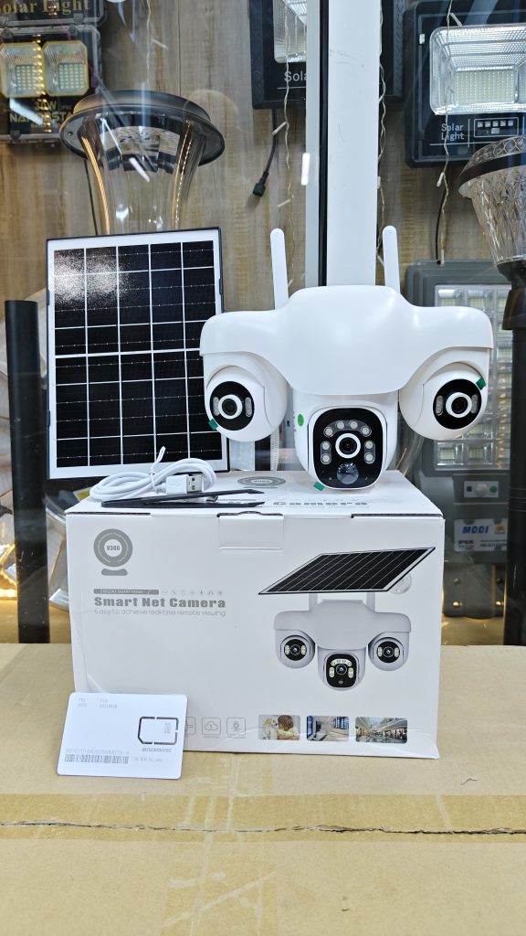 Triple Lens 4G PTZ Solar CCTV Camera